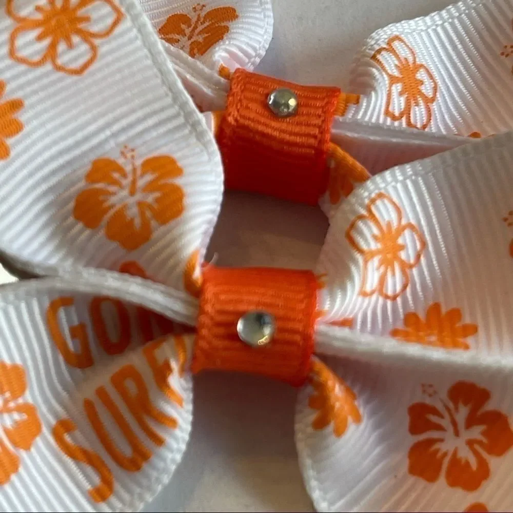 Bow pair hair bows accessories Gone surfing NEW